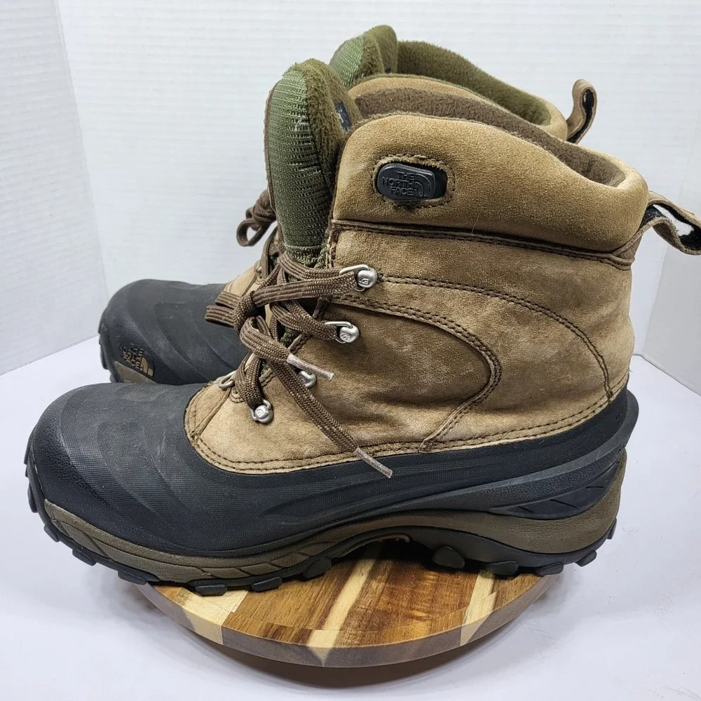 The North Face Chilkat II Men Winter Boots Sz 12 Waterproof 200g Insulated Brown